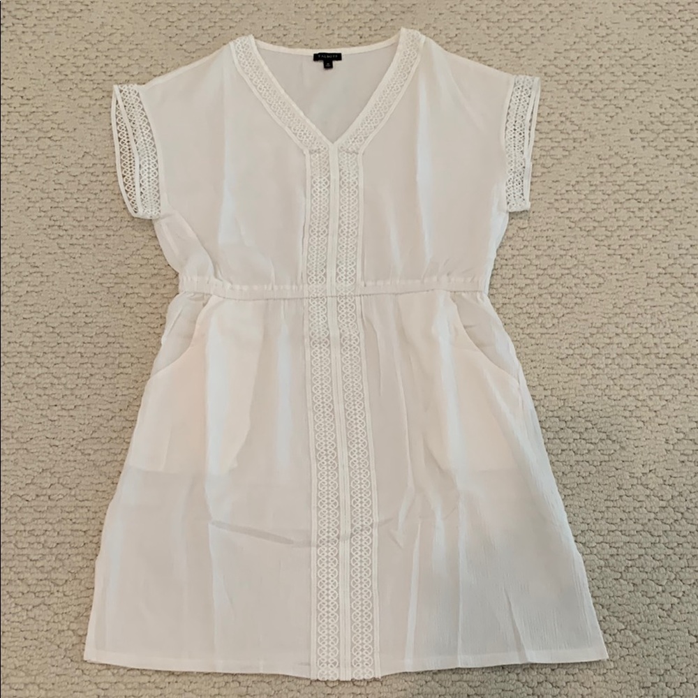 NWOT Talbots White Swim Coverup. Size M.